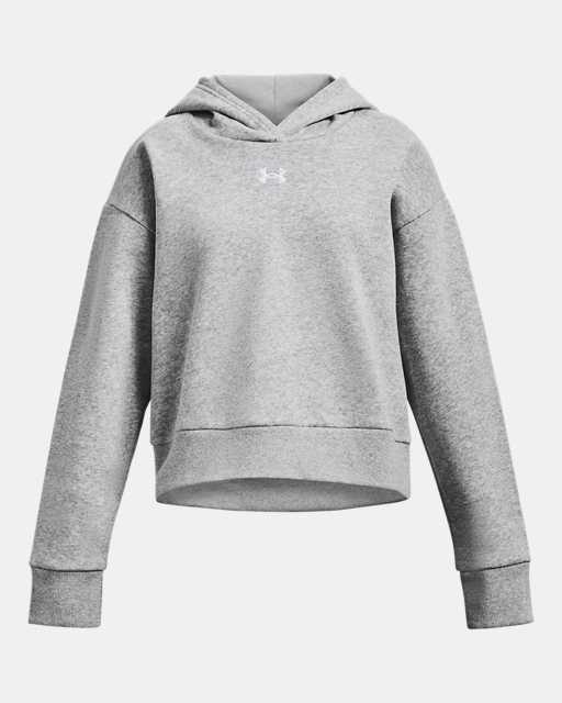 Girls' UA Rival Fleece Crop Hoodie